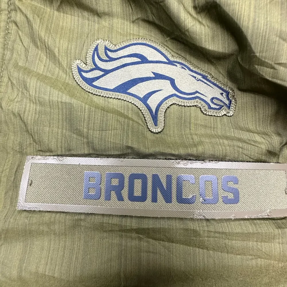 Denver Broncos Jacket Mens Small Olive Green NFL Nike Salute to Service Military